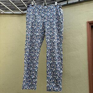 Uniqlo satin floral ankle pant (M)